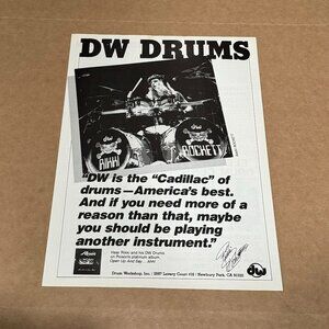 Rikki Rockett of Poison - DW DRUMS - Print Advertisement